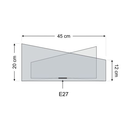 Universellt lampskärm GALAXY E27 Ø 45 cm svart/guld