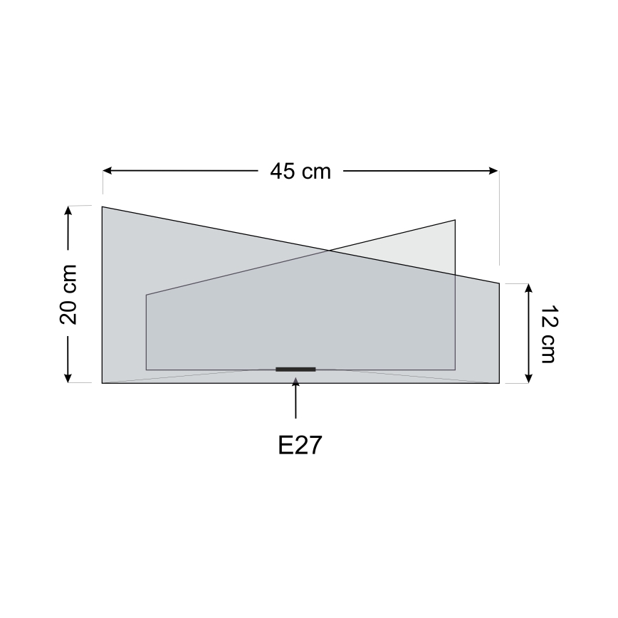 Universellt lampskärm GALAXY E27 Ø 45 cm svart/guld