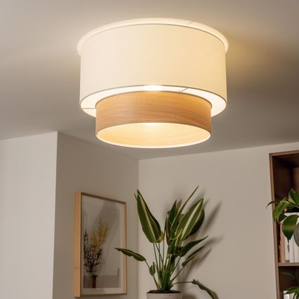 Universell lampskärm KERIA Ø 50 cm vit/beige