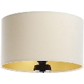 Universell lampskärm STANDARD E27 Ø 45 cm kräm/guld