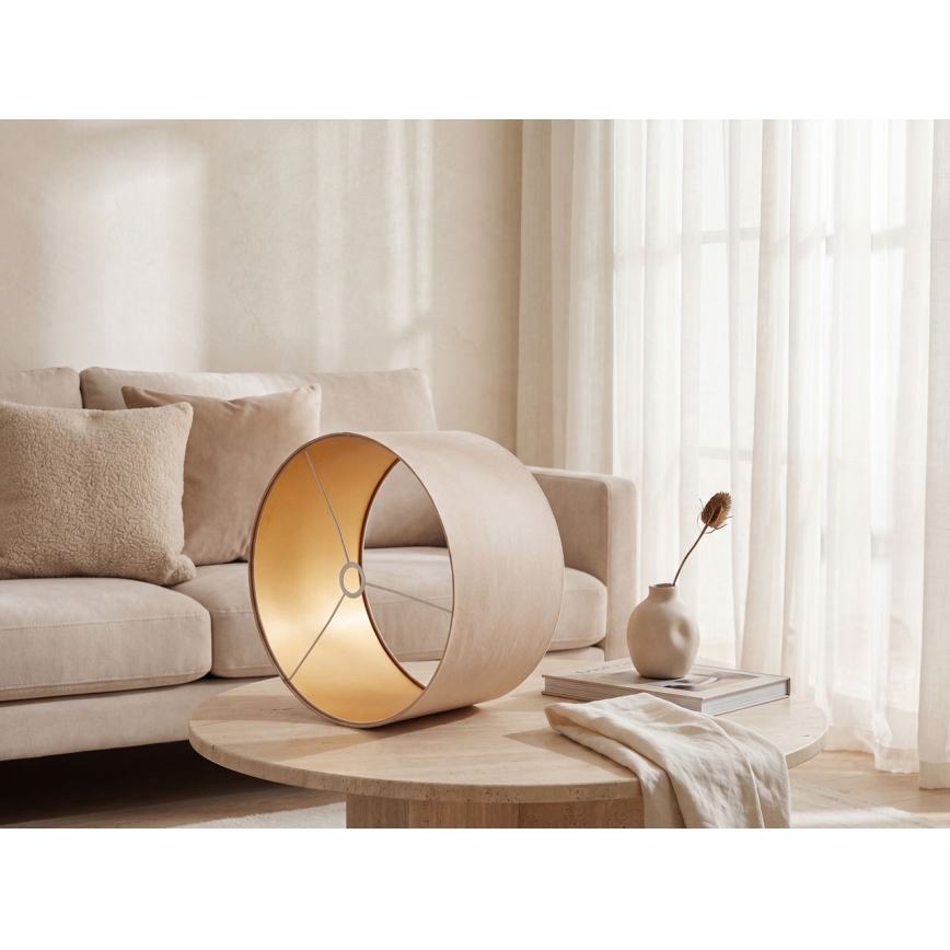 Universell lampskärm STANDARD E27 Ø 45 cm beige/guld