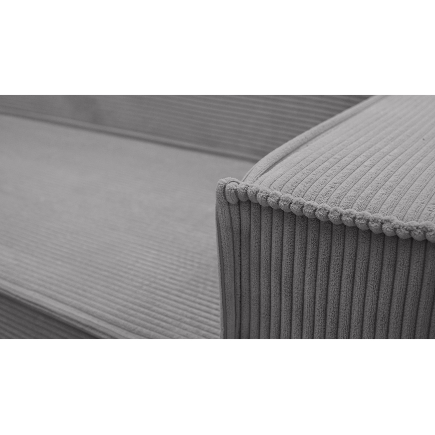 Universell U-formad bäddbar hörnsoffa LONDON, grå