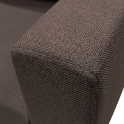 Universell U-formad hörnsoffa med bäddfunktion och förvaringsutrymme SEYA, brun