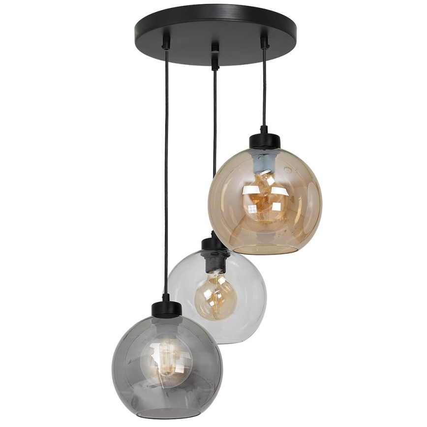 Universellt ersättningsglas SOFIA E27 Ø 20 cm röktonad beige