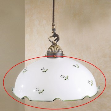 Universellt reservglas NONNA E27 Ø 20 cm vit/grön