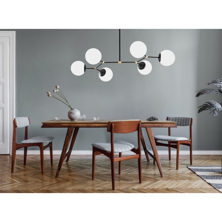 Upphängningsbar Ljuskrona  DAMAR 6xE27/40W/230V