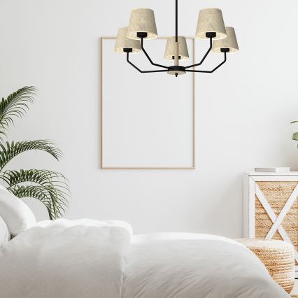 Upphängningsbar Ljuskrona  ETNA 5xE27/60W/230V