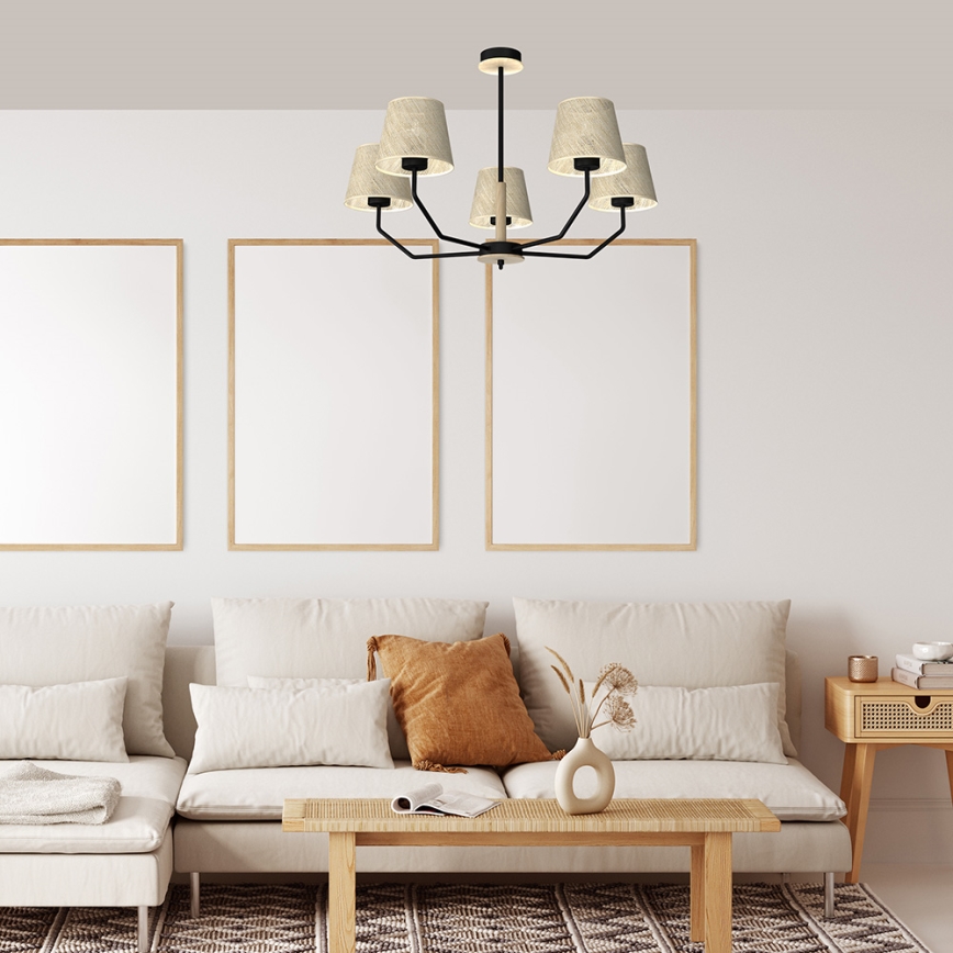 Upphängningsbar Ljuskrona  ETNA 5xE27/60W/230V