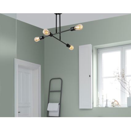 Upphängningsbar Ljuskrona  FLOWER 4xE27/40W/230V