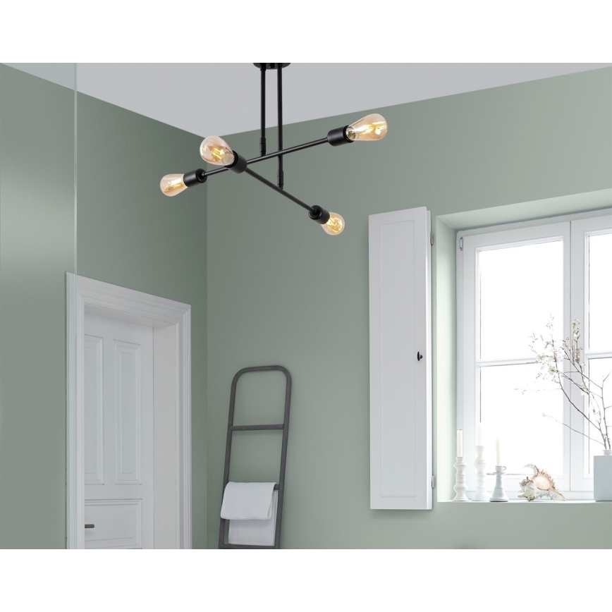 Upphängningsbar Ljuskrona  FLOWER 4xE27/40W/230V