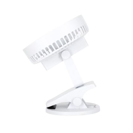 Uppladdningsbar bordfläkt med klämma VIENTO 6W/5V 2000 mAh vit