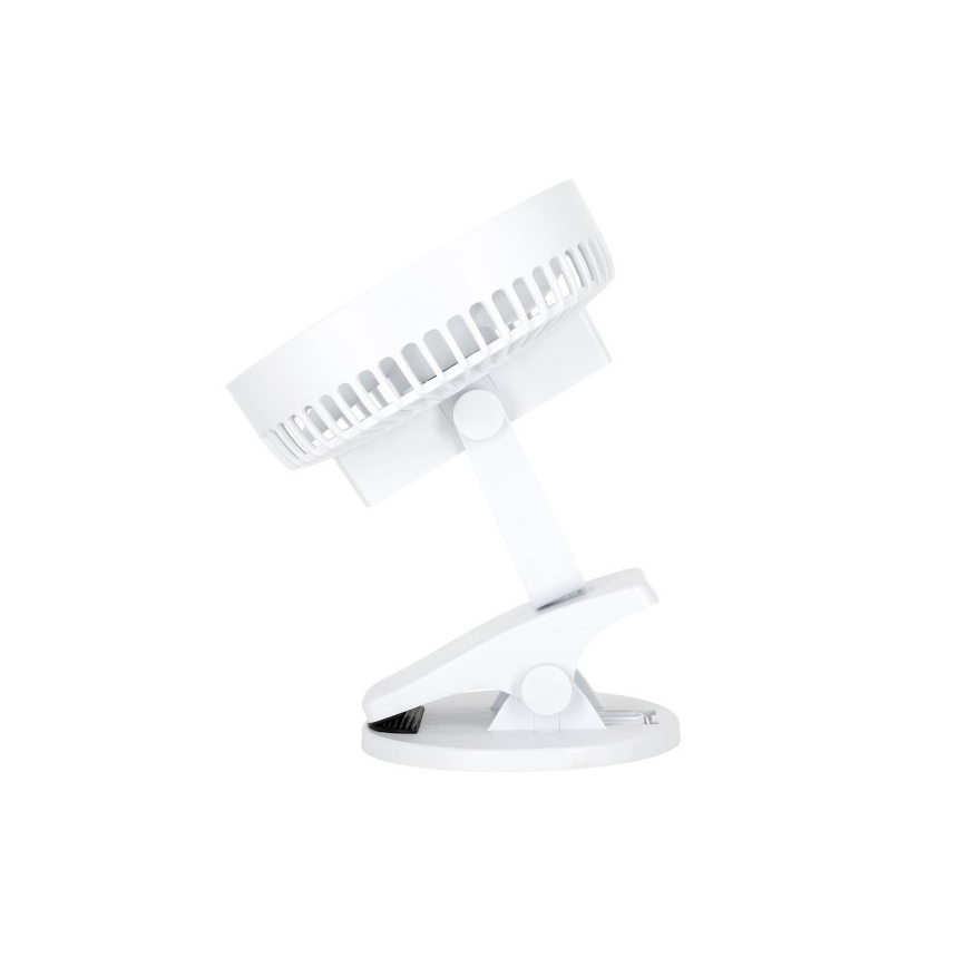 Uppladdningsbar bordfläkt med klämma VIENTO 6W/5V 2000 mAh vit