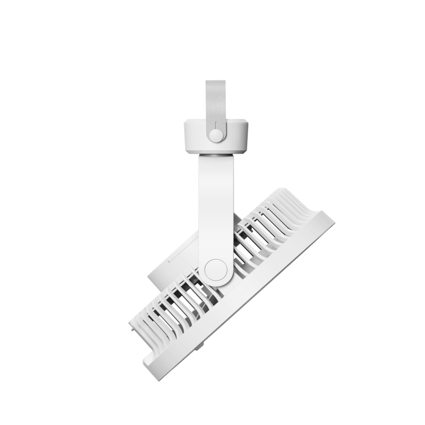 Uppladdningsbar bordsfläkt med LED-belysning, 8 W / 3,7 V, 2400 mAh, vit