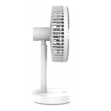 Uppladdningsbar bordsfläkt med LED-lampa, 3000 mAh / 3,7 V, USB-C