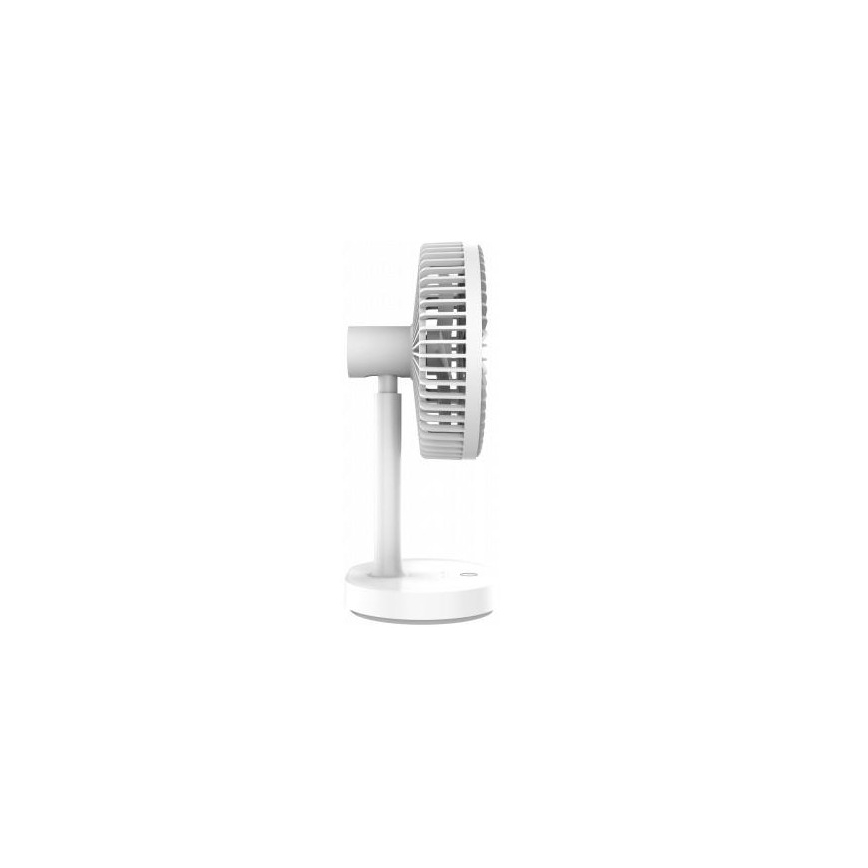 Uppladdningsbar bordsfläkt med LED-lampa, 3000 mAh / 3,7 V, USB-C