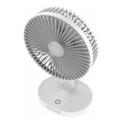 Uppladdningsbar bordsfläkt med LED-lampa, 3000 mAh / 3,7 V, USB-C
