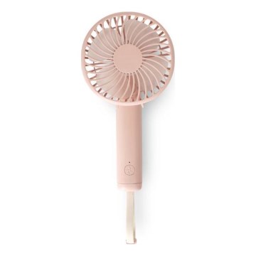 Uppladdningsbar fickfläkt 5W/5V 1200 mAh rosa