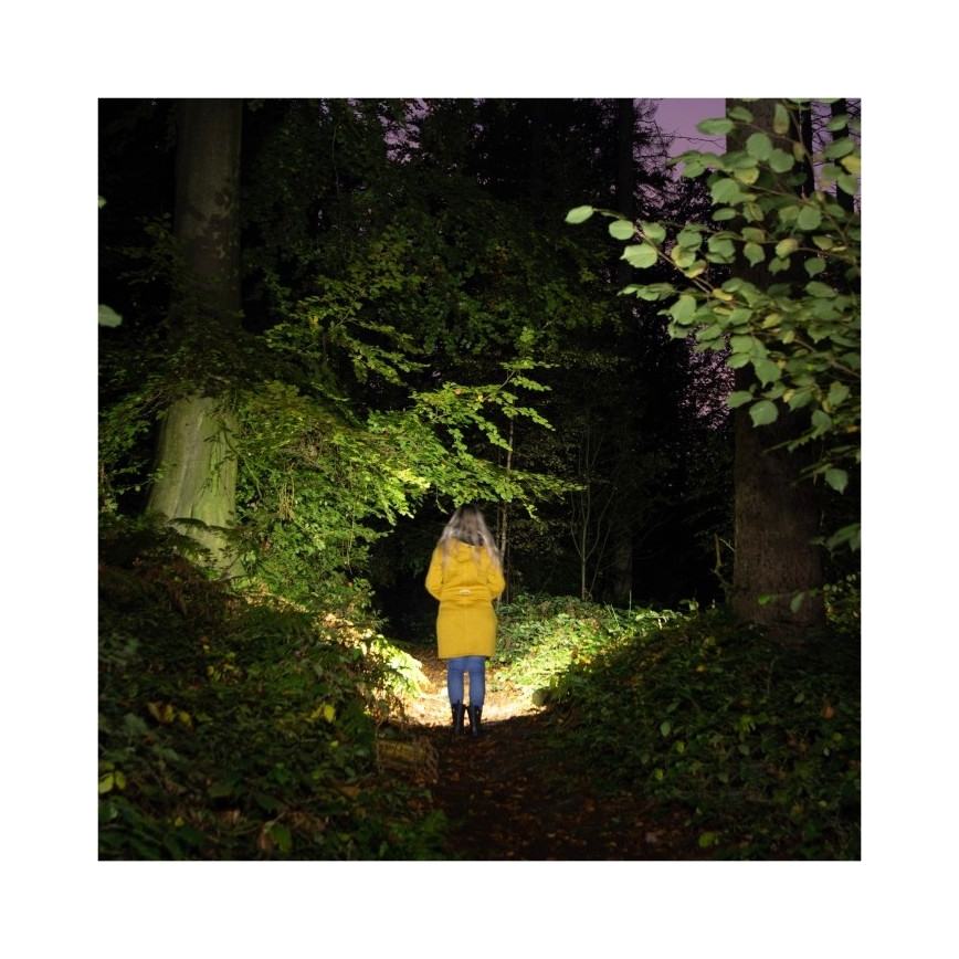 Uppladdningsbar LED-ficklampa 2xLED/3W/5V 210 lm 1200 mAh svart