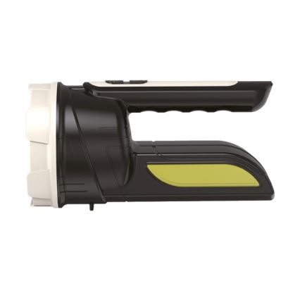 Uppladdningsbar LED-ficklampa 2xLED/3W/5V 210 lm 1200 mAh svart