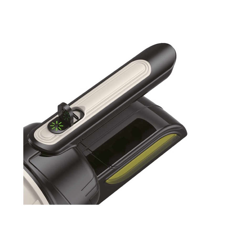 Uppladdningsbar LED-ficklampa 2xLED/3W/5V 210 lm 1200 mAh svart