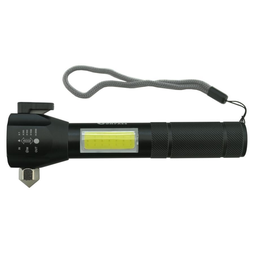 Uppladdningsbar LED-ficklampa LED/3W/5V 200 lm 1200 mAh