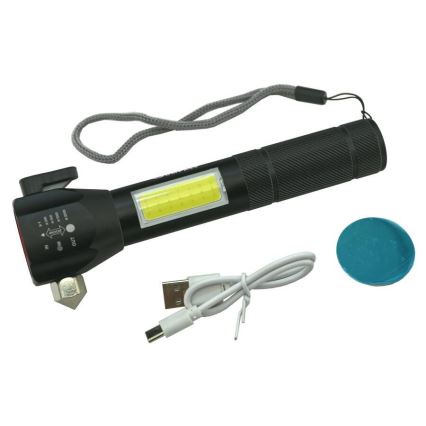 Uppladdningsbar LED-ficklampa LED/3W/5V 200 lm 1200 mAh