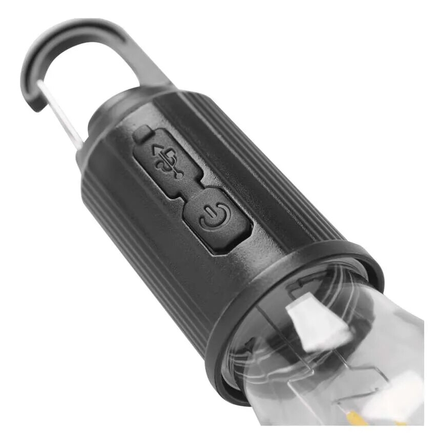 Uppladdningsbar LED-ficklampa, USB-laddning, IP44, 90 lm, 400 mAh