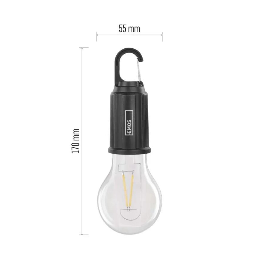 Uppladdningsbar LED-ficklampa, USB-laddning, IP44, 90 lm, 400 mAh