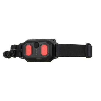 Uppladdningsbar LED-pannlampa 2xLED/5V 180 lm 900 mAh svart