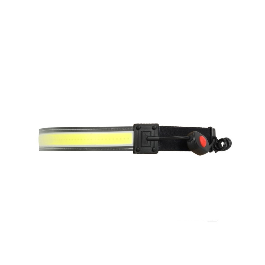 Uppladdningsbar LED-pannlampa 2xLED/5V 180 lm 900 mAh svart