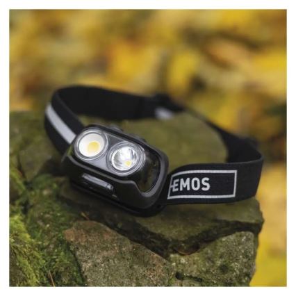 Uppladdningsbar LED-pannlampa LED/USB 1200 mAh
