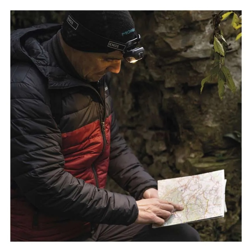 Uppladdningsbar LED-pannlampa LED/USB 1200 mAh