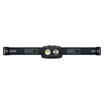 Uppladdningsbar LED-pannlampa LED/USB 1200 mAh