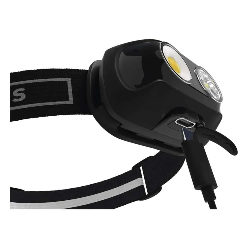 Uppladdningsbar LED-pannlampa LED/USB 1200 mAh