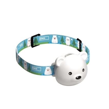 Uppladdningsbar LED-pannlampa LED/USB 500 mAh björn