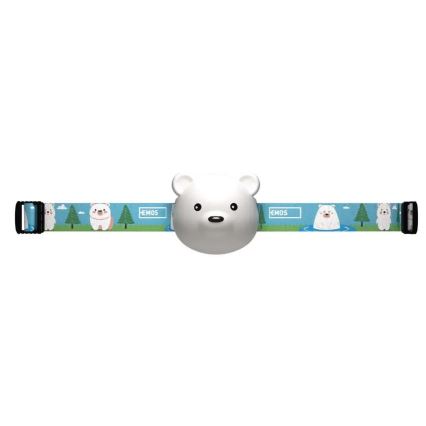 Uppladdningsbar LED-pannlampa LED/USB 500 mAh björn