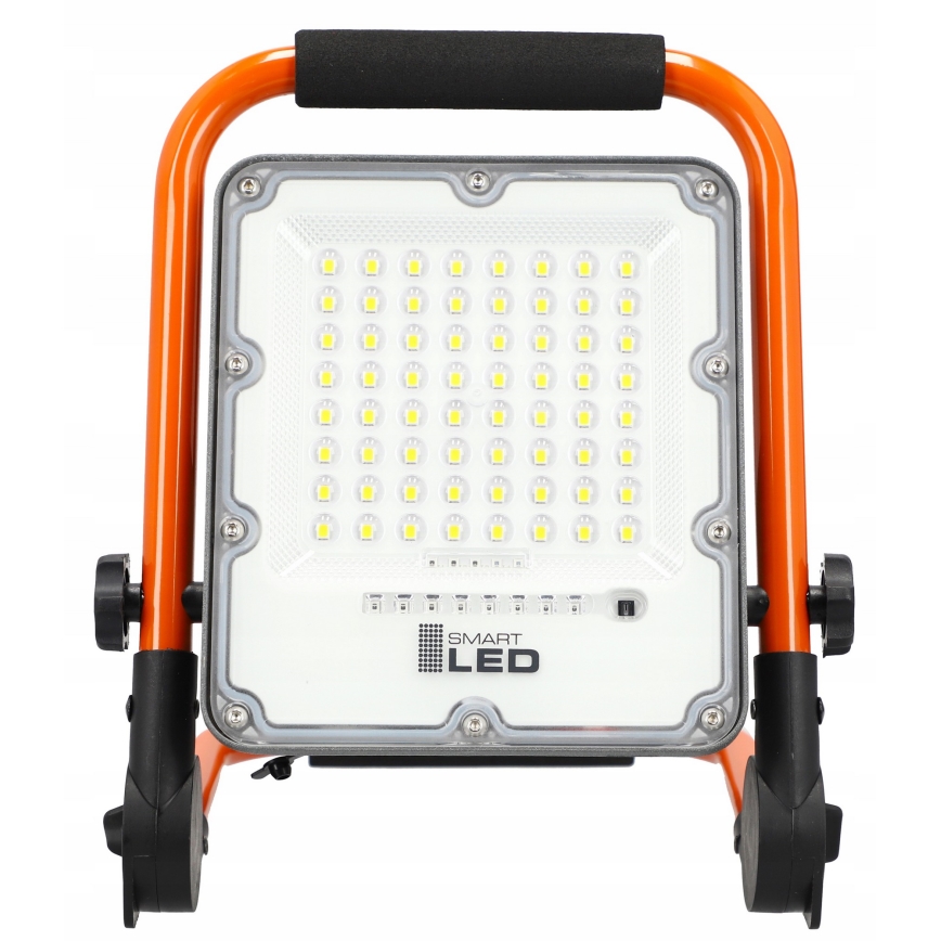 Uppladdningsbar LED-reflektor med stativ LED/30W/3,2V 4500K 5000 mAh IP65 orange