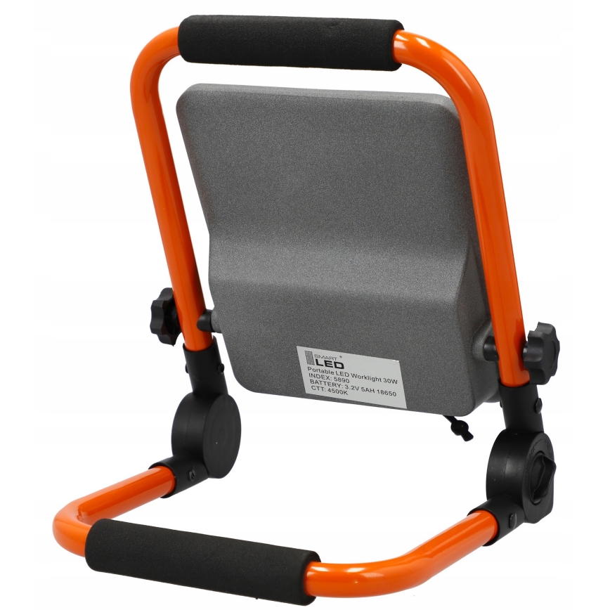 Uppladdningsbar LED-reflektor med stativ LED/30W/3,2V 4500K 5000 mAh IP65 orange