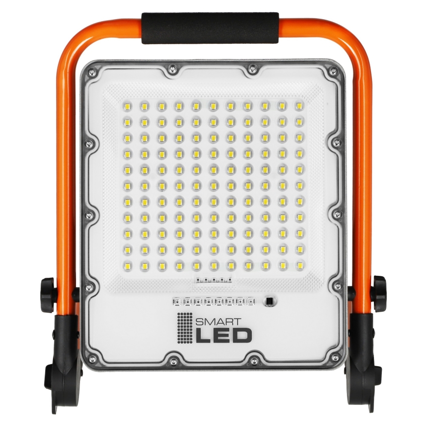 Uppladdningsbar LED-reflektor med stativ LED/50W/3,2V 4500K 5000 mAh IP65 orange