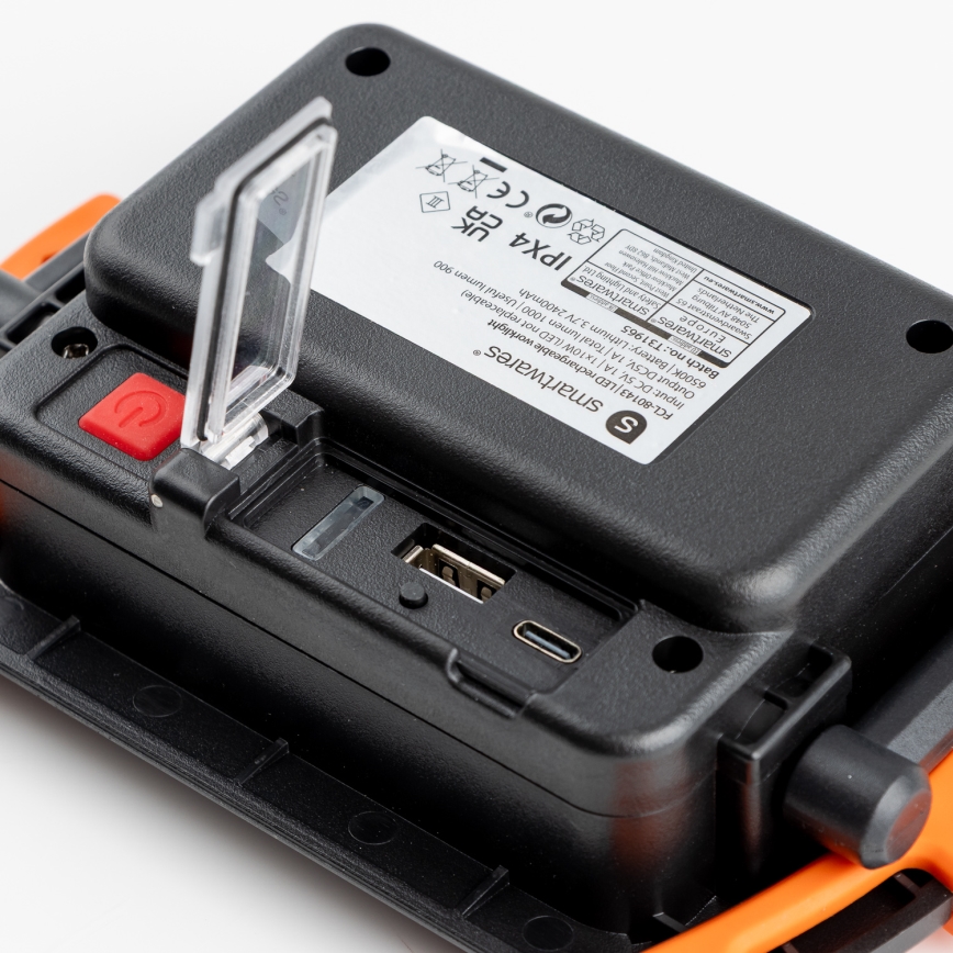 Uppladdningsbar LED-strålkastare med dimmer 10W/5V USB 6500K IP44