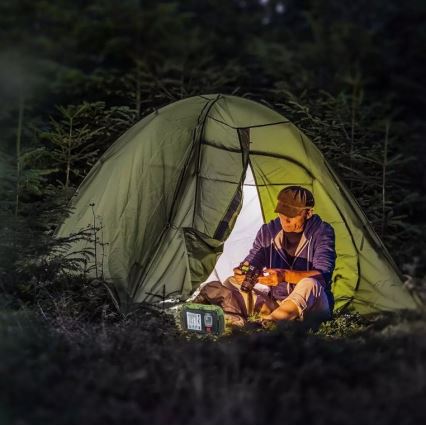 Uppladdningsbar LED-strålkastare SAMSUNG CHIP LED/10W/3,7V IP44 4000K 3600 mAh grön