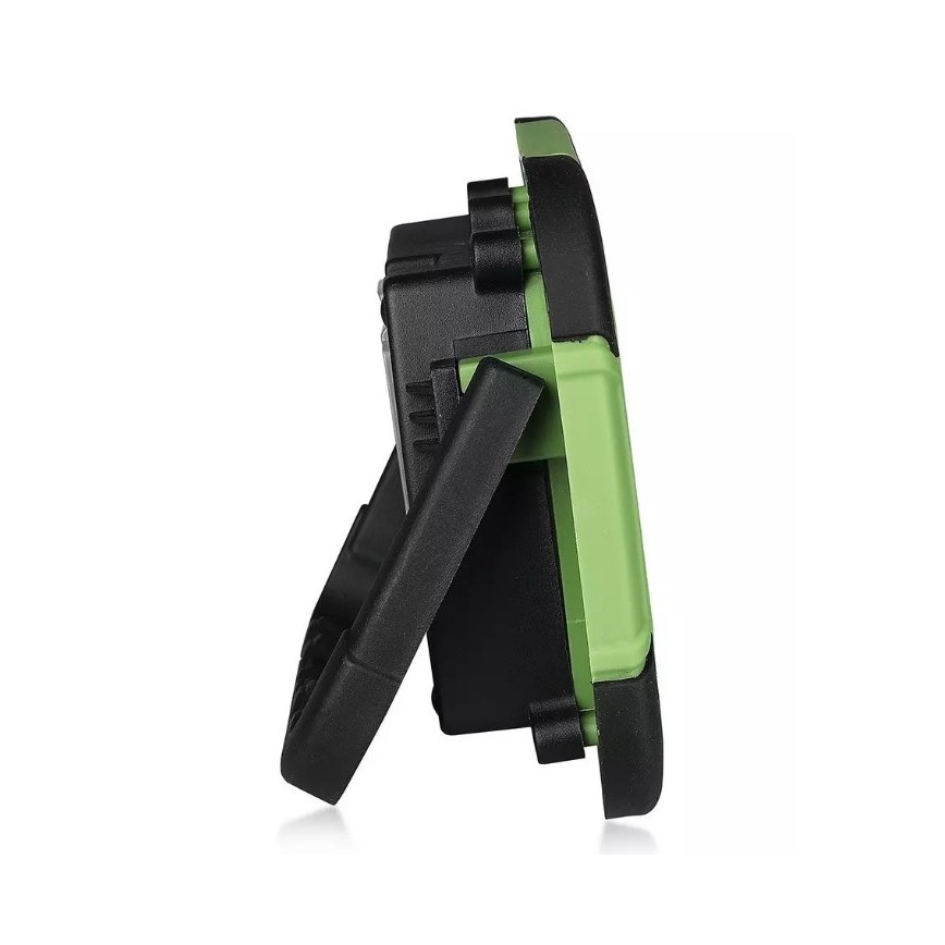 Uppladdningsbar LED-strålkastare SAMSUNG CHIP LED/10W/3,7V IP44 4000K 3600 mAh grön