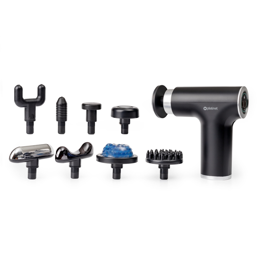 Uppladdningsbar massagepistol med 9 huvuden 25W/5V 1200 mAh