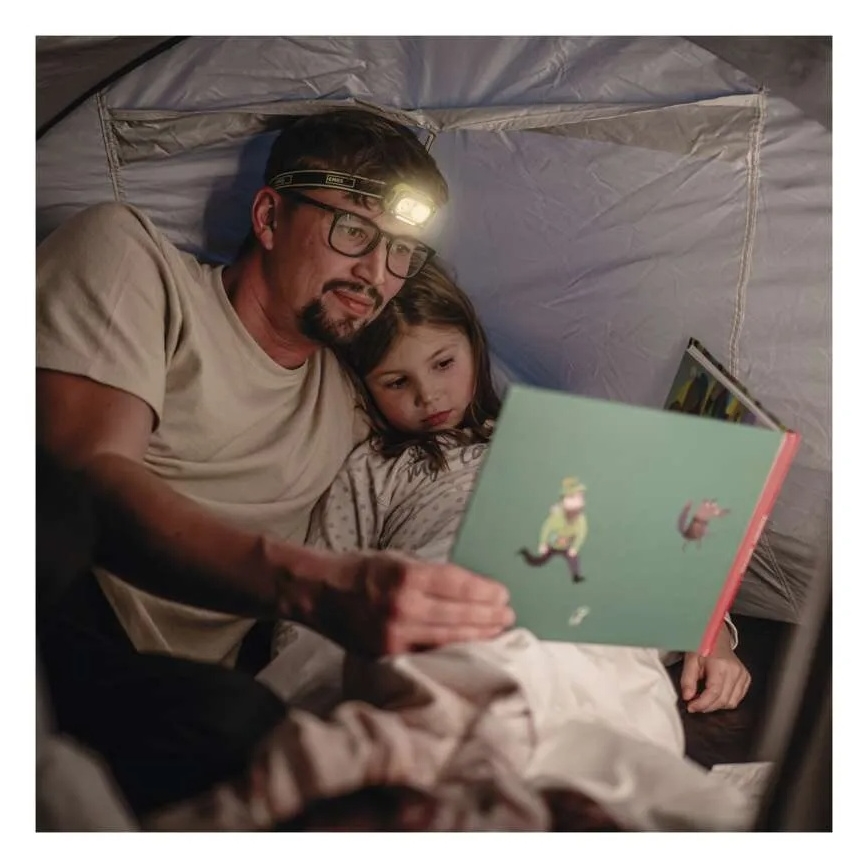 Uppladdningsbar pannlampa LED/USB IP43 800 mAh