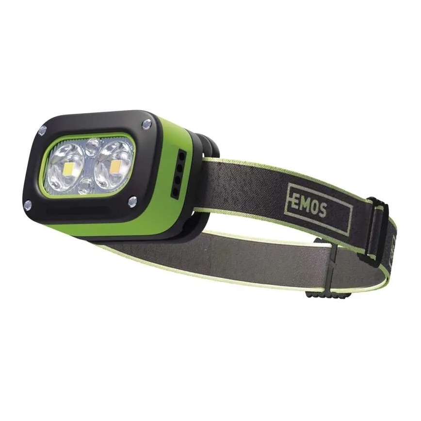 Uppladdningsbar pannlampa LED/USB IP43 800 mAh