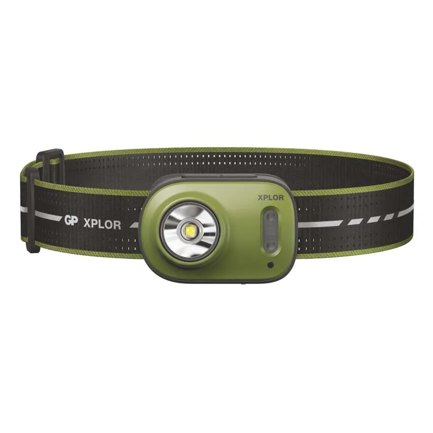 Uppladdningsbar pannlampa med LED/USB, 1600 mAh, IPX6