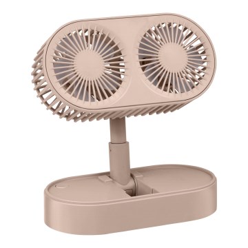 Uppladdningsbar skrivbordsfläkt 3,7V 1200 mAh rosa