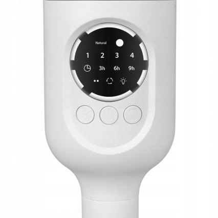 LED uppladdningsbar stativfläkt med LED-belysning LED/4,8W/5V USB 7200 mAh vit + fjärrkontroll