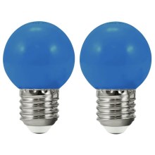 UPPSÄTTNING 2x LED glödlampa  PARTY E27/0,5W/36V blå