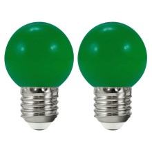 UPPSÄTTNING 2x LED glödlampa  PARTY E27/0,5W/36V grön